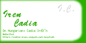 iren cadia business card